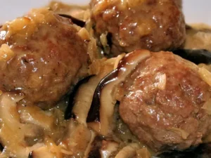 Albóndigas en salsa de setas