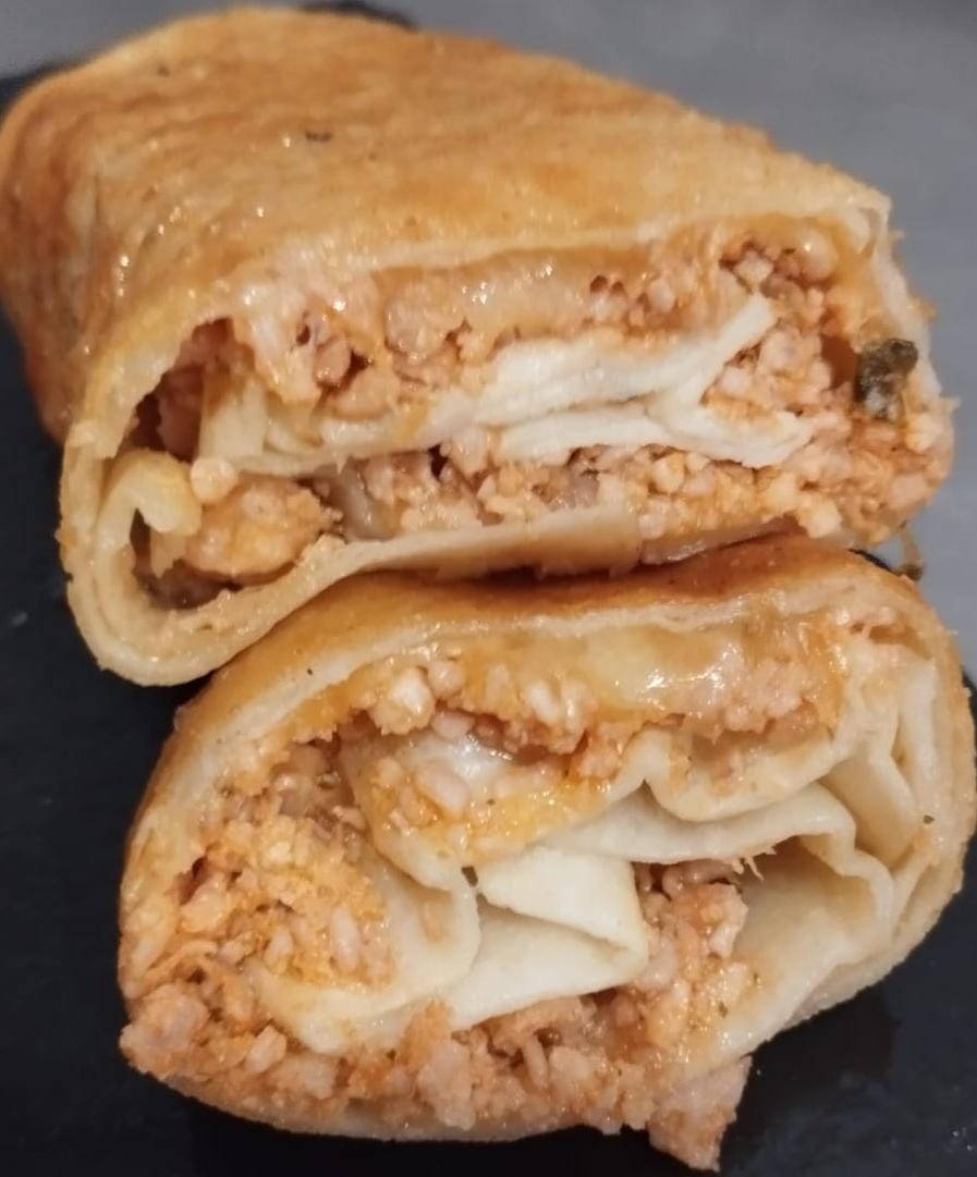 Burritos a la boloñesa