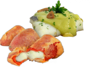 Pimientos rellenos de bacalao