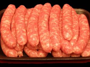 Salchichas de pollo de corral trufadas al brandy