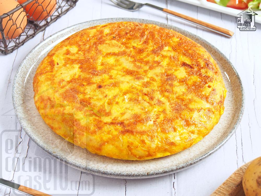Tortilla de patata con cebolla cuarto