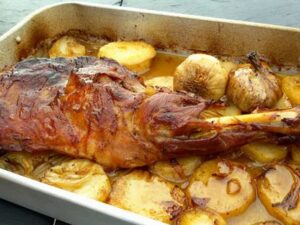Paletilla asada de ternasco de Aragón